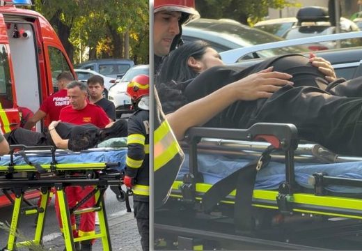 Hordágyon vitték el a várandós nőt a baleset után