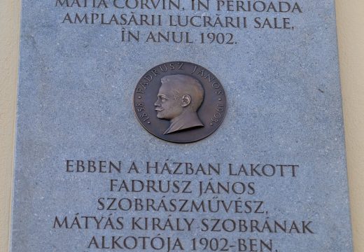 Emléktáblát avattak Fadrusz János tiszteletére Kolozsváron